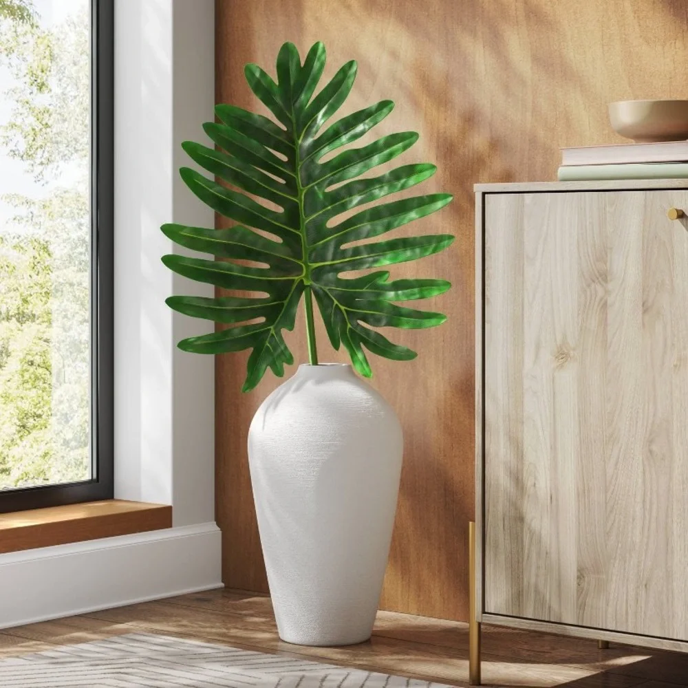 Target Threshold artificial philodendron palm leaf stem 40” new faux accent tall